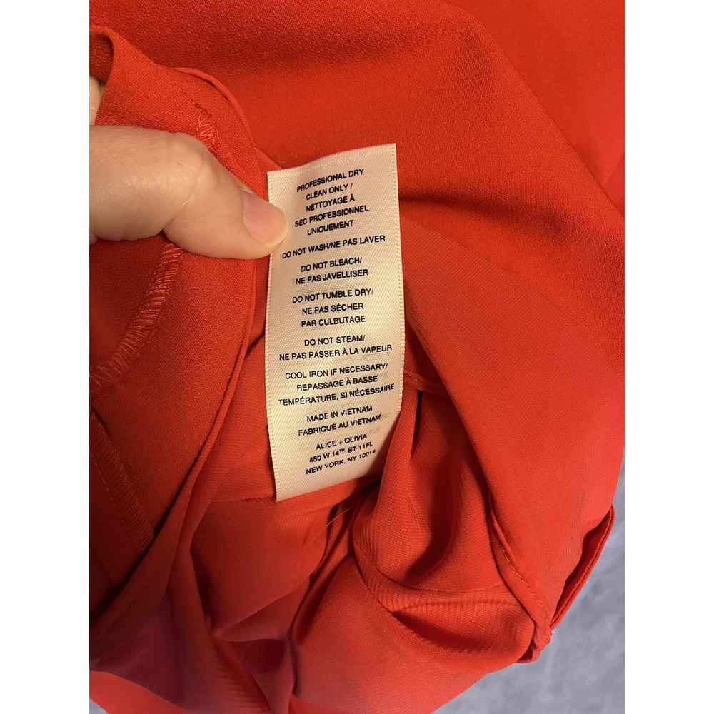 Alice Olivia Classic Dress Party V Red Bodycon Women's 0 Romantic‎ Spring NWT - Picture 10 of 12